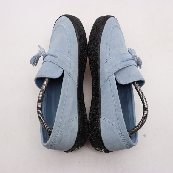 Last Resort AB Men\'s Size 10.5 Tassel  Loafers Blue Suede Black Slip On Shoes  l